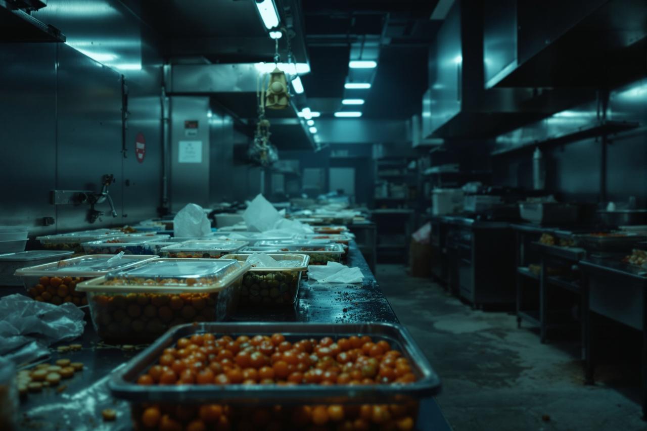 某知名连锁餐饮品牌后厨卫生状况触目惊心,蟑螂老鼠横行 餐厅后厨卫生状况恶劣的照片